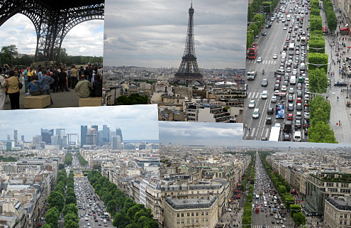 @ the Eiffel Tower & Arc de Triomphe