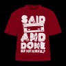 Said And Done – “Remember?” design – brick red SHIRT