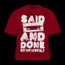 Said And Done - "Remember?" design - brick red SHIRT 
